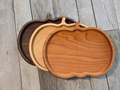 3-Pack Wooden Pumpkin Candy Dish