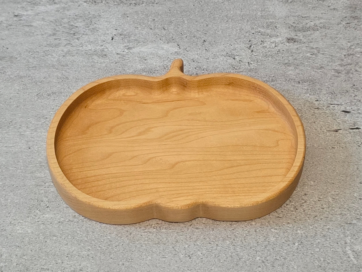 3-Pack Wooden Pumpkin Candy Dish