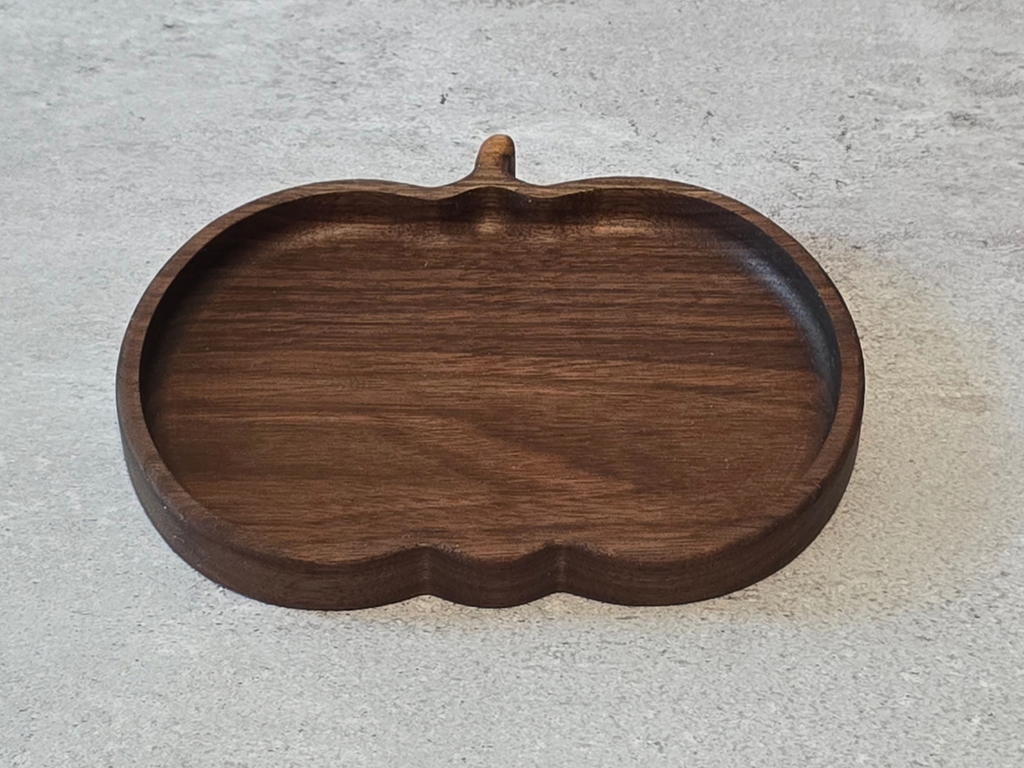 3-Pack Wooden Pumpkin Candy Dish